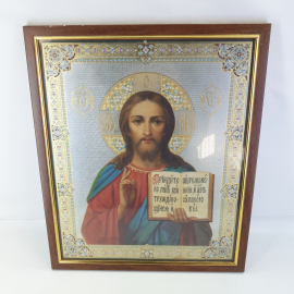 Икона "Господь Вседержитель", современная, размер полотна 40 х 33 см.. Картинка 1
